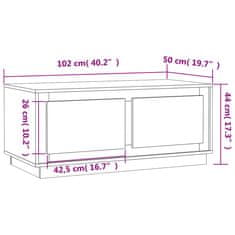 Vidaxl Klubska mizica sonoma hrast 102x50x44 cm inženirski les