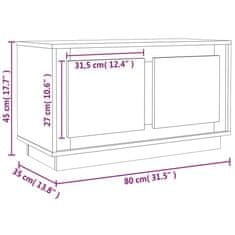 Vidaxl TV omarica betonsko siva 80x35x45 cm inženirski les