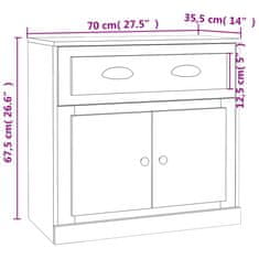 Vidaxl Komoda betonsko siva 70x35,5x67,5 cm inženirski les