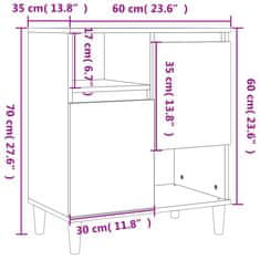 Vidaxl Komoda betonsko siva 60x35x70 cm inženirski les