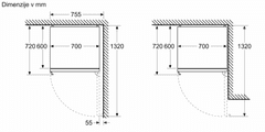 Bosch KGN49VXDT prostostoječi hladilnik, kombinirani, črn