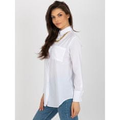Factoryprice Ženska srajca s snemljivo verižico oversize LUDOVIT bela TO-KS-7183.08P_398001 S
