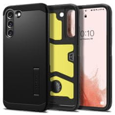 Spigen Ovitek za telefon Tough Armor, črn, Samsung Galaxy S22