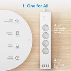 Meross Smart Wi-Fi Power Sip 4AC+4USB Apple HK