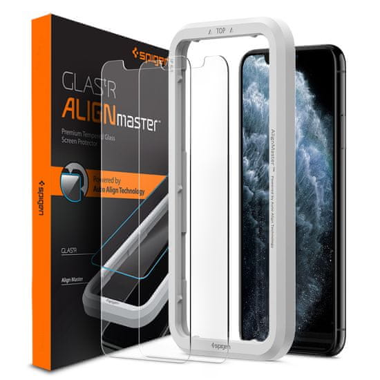 Spigen Align Glas. 2 pack - iPhone 11 Pro/XS/X