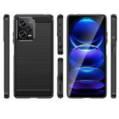 MG Carbon ovitek za Xiaomi Poco X5 Pro 5G / Redmi Note 12 Pro, črna