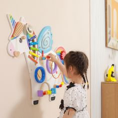 Viga Toys VIGA Lesena manipulativna senzorična tabla Unicorn FSC Montessori certifikat