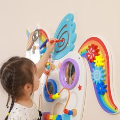 Viga Toys VIGA Lesena manipulativna senzorična tabla Unicorn FSC Montessori certifikat