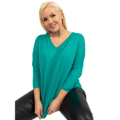 RELEVANCE Ženska ohlapna bluza iz viskoze velike velikosti KATA turkizna RV-BZ-5745.18_398168 Univerzalni