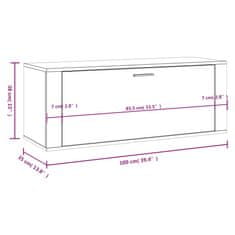 Vidaxl Omarica za čevlje siva sonoma 100x35x38 cm inženirski les