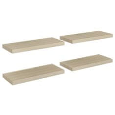 Vidaxl Stenske police 4 kosi barva hrasta 60x23,5x3,8 cm MDF