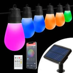 GARDEN OF EDEN Zunanji solarni RGBIC smart bluetooth 30 LED niz 13m