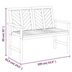 Vidaxl Vrtna garnitura 2-delna trden akacijev les