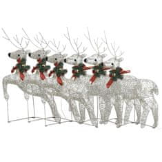 Vidaxl Božični severni jeleni 6 kosi zlati 120 LED akril