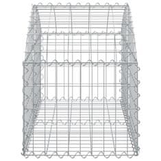 Vidaxl Obokana gabonska košara 100x50x40/60 cm pocinkano železo