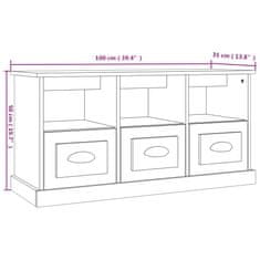 Vidaxl TV omarica betonsko siva 100x35x50 cm inženirski les