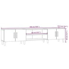 Vidaxl TV omarica betonsko siva 180x31,5x40 cm inženirski les