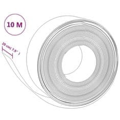 Vidaxl Vrtna obroba 4 kosa črni 10 m 20 cm polietilen