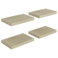 Vidaxl Stenske police 4 kosi barva hrasta 40x23x3,8 cm MDF