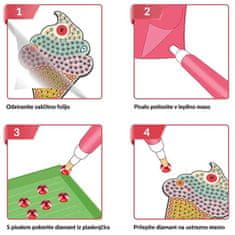 ZOLO Kreativni komplet za izdelavo obeskov z diamantki - Samorogi