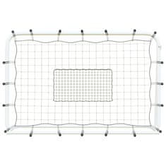 Greatstore Nogometni gol z mrežo bel in črn 184x61x123 cm jeklo in PE