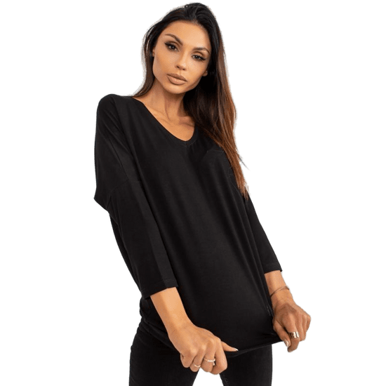 RELEVANCE Basic ženska bluza s 3/4 rokavi EMMALYN črna RV-BZ-7663.05_398169