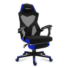 Huzaro Huzaro Combat 3.0 Gaming stolček - Črna in modra, mrežasto sedalo, podpora do 140 kg, ergonomski dizajn, nastavitev nagiba