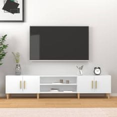 Vidaxl TV omarica bela 180x31,5x40 cm inženirski les