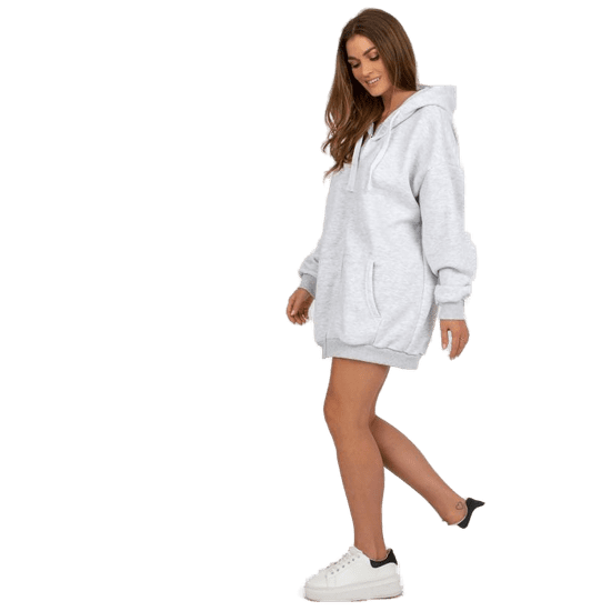 Ex moda DANA Svetlo siva ženska oversize majica s kapuco EM-BL-751.15X_397997