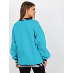 Ex moda Ženski pulover s potiskom brez kapuce JUDITA moder EM-BL-754.42P_398360 Univerzalni