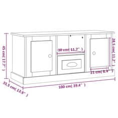 Vidaxl TV omarica betonsko siva 100x35,5x45 cm inženirski les