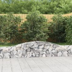 Vidaxl Obokane gabion košare 4 kosi 400x30x40/60 cm pocinkano železo