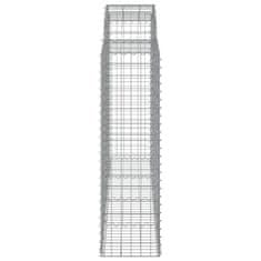 Vidaxl Obokane gabion košare 2 kosi 200x50x140/160 cm pocinkano železo