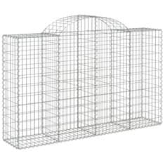 Vidaxl Obokane gabion košare 2 kosa 200x50x120/140 cm pocinkano železo