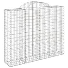 Vidaxl Obokane gabion košare 2 kosa 200x50x160/180 cm pocinkano železo