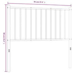 Vidaxl Kovinsko vzglavje belo 90 cm