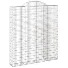 Vidaxl Obokane gabion košare 2 kosa 200x30x220/240 cm pocinkano železo