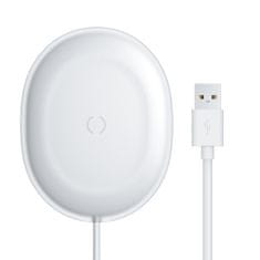 slomart baseus jelly brezžični 15 W qi polnilec za telefonske slušalke + usb kabel - usb tip c bela (wxgd-02)