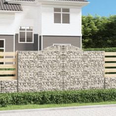 shumee Obokane gabion košare 8 kosa 300x50x160/180 cm pocinkano železo