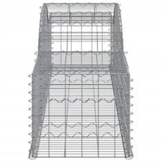 Vidaxl Obokane gabion košare 4 kosi 300x50x40/60 cm pocinkano železo