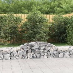 Vidaxl Obokane gabion košare 4 kosi 300x50x40/60 cm pocinkano železo