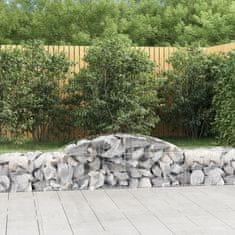 Vidaxl Obokane gabion košare 3 kosi 300x50x40/60 cm pocinkano železo