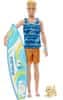 Mattel Barbie Ken z dodatki - surfer (HPT50)