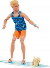 Mattel Barbie Ken z dodatki - surfer (HPT50)