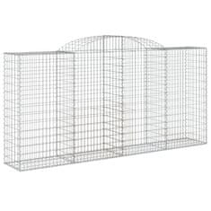 shumee Obokane gabion košare 10 kosi 300x50x140/160cm pocinkano železo