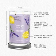 Yankee Candle Dišeča sveča Signature Tumbler v kozarcu velika Lemon Lavender 567 g