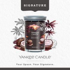 Yankee Candle Dišeča sveča Signature Tumbler v steklu velik Black Coconut 567g