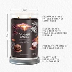 Yankee Candle Dišeča sveča Signature Tumbler v steklu velik Black Coconut 567g