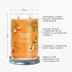 Yankee Candle Dišeča sveča Signature Tumbler in glass large Farm Fresh Peach 567g