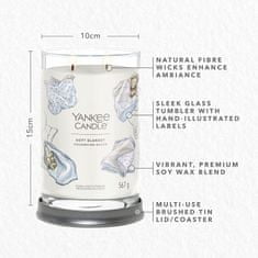 Yankee Candle Dišeča sveča Signature Tumbler v kozarcu velik Soft Blanket 567 g